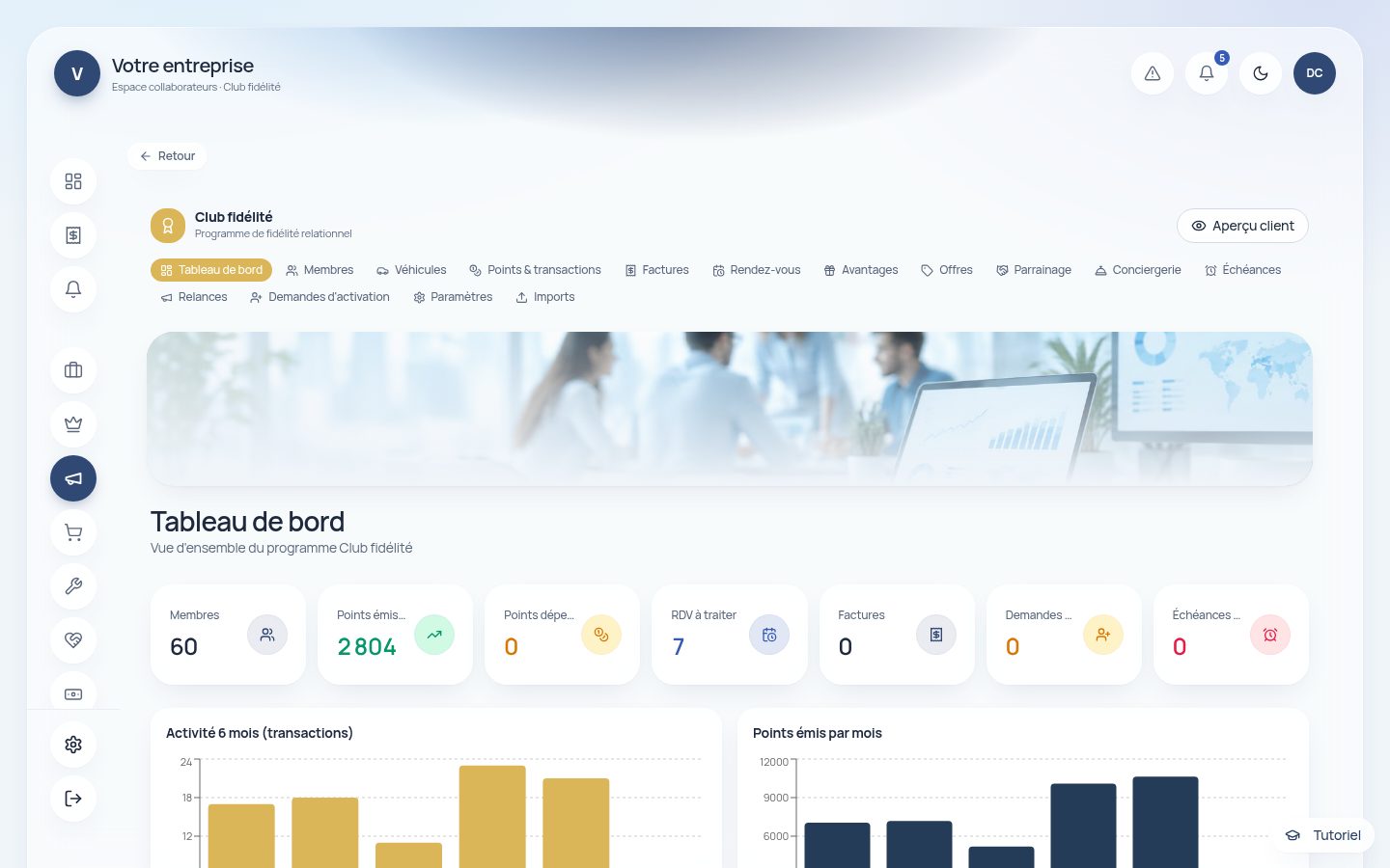 Connected platform — preview · Loyalty club