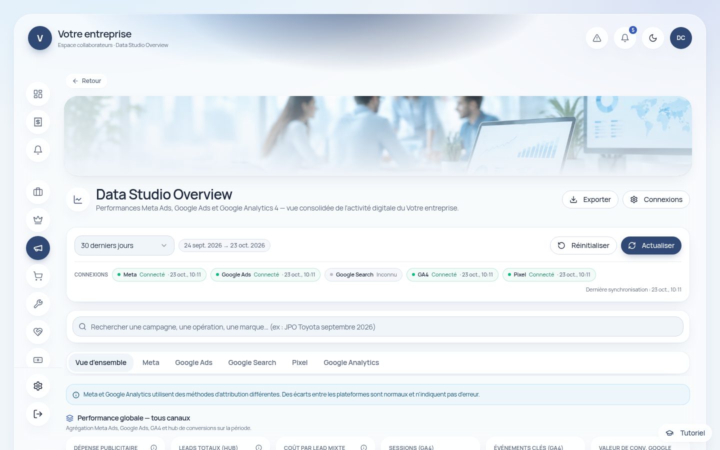 Connected platform — preview · Data Studio — Overview