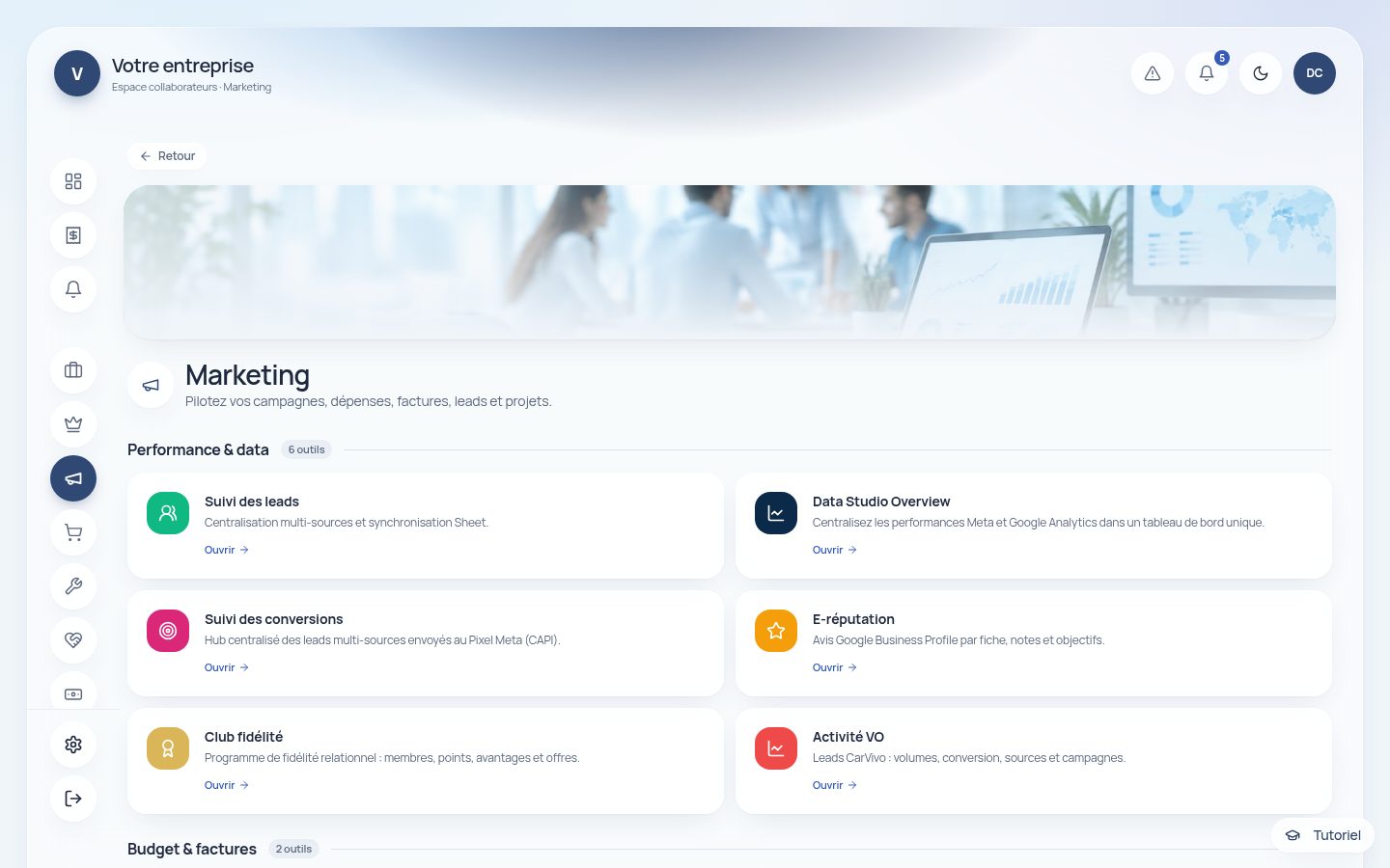 Connected platform — preview · Marketing